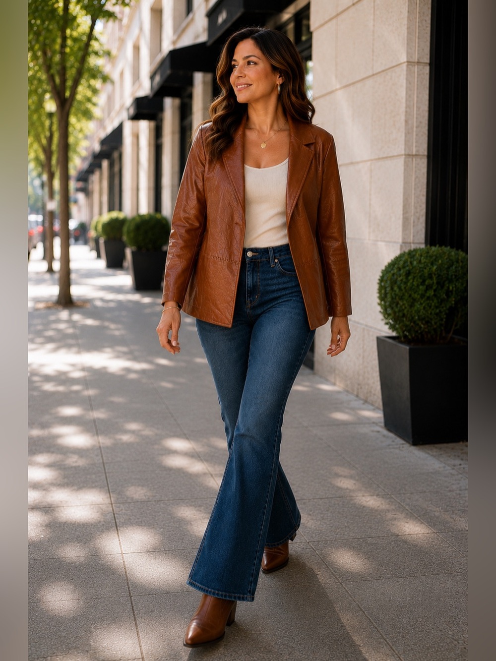 Anthropologie Hayden Vegan Brown Jacket L
